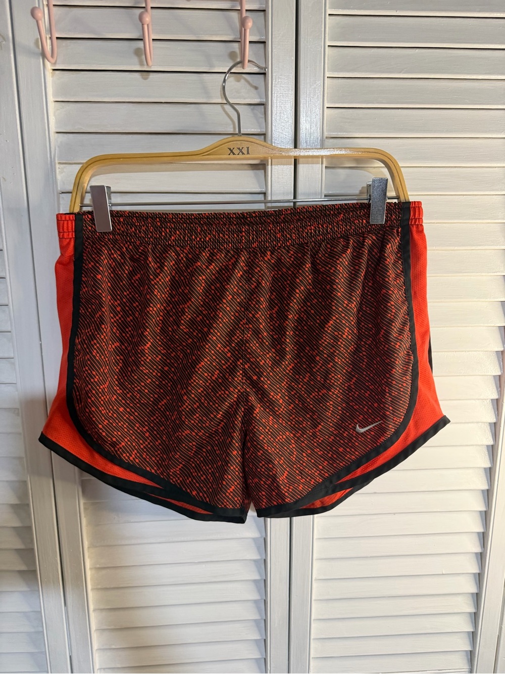 Nike Women’s Orange and Black Athletic Running Shorts